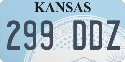 KS license plate 299DDZ