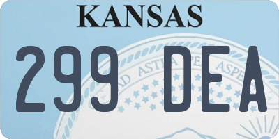 KS license plate 299DEA