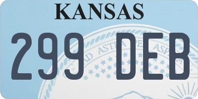 KS license plate 299DEB