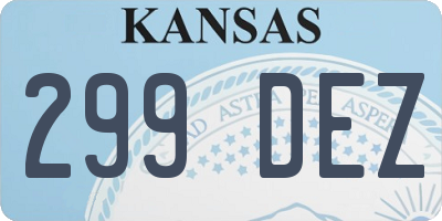 KS license plate 299DEZ