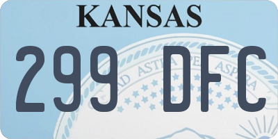 KS license plate 299DFC