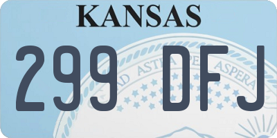 KS license plate 299DFJ
