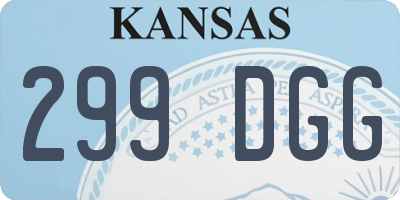 KS license plate 299DGG