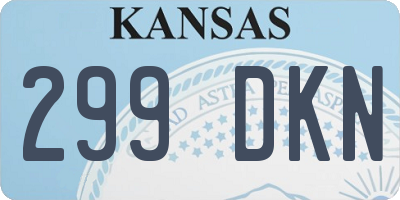KS license plate 299DKN