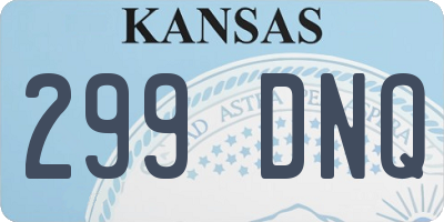 KS license plate 299DNQ