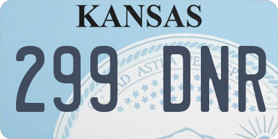 KS license plate 299DNR