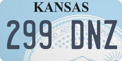 KS license plate 299DNZ