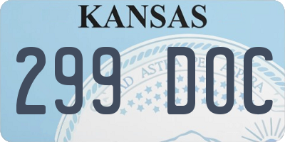 KS license plate 299DOC