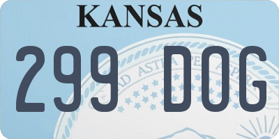 KS license plate 299DOG