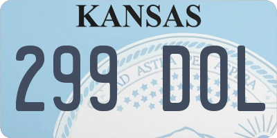 KS license plate 299DOL