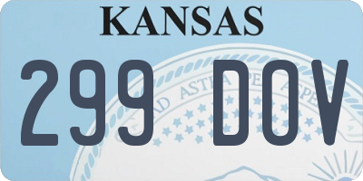 KS license plate 299DOV