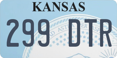 KS license plate 299DTR