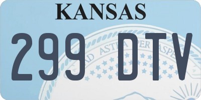 KS license plate 299DTV