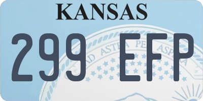 KS license plate 299EFP