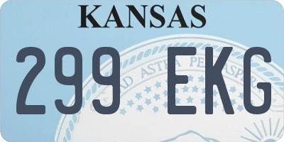 KS license plate 299EKG