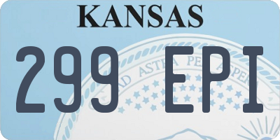 KS license plate 299EPI