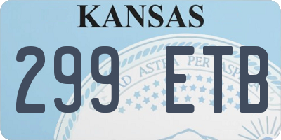 KS license plate 299ETB
