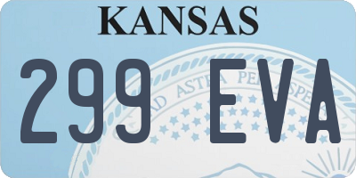 KS license plate 299EVA