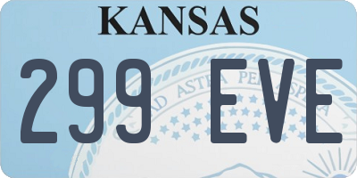 KS license plate 299EVE