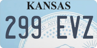 KS license plate 299EVZ