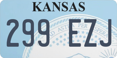KS license plate 299EZJ