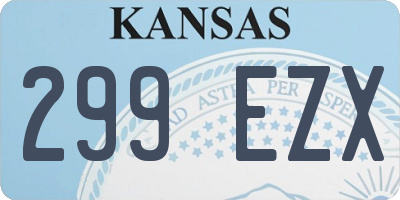KS license plate 299EZX