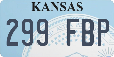 KS license plate 299FBP
