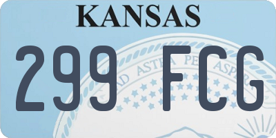 KS license plate 299FCG