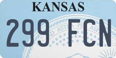 KS license plate 299FCN