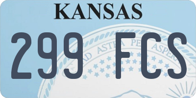 KS license plate 299FCS