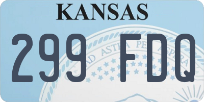 KS license plate 299FDQ