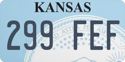 KS license plate 299FEF