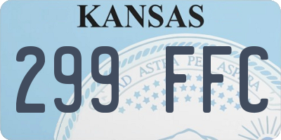 KS license plate 299FFC