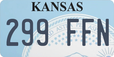 KS license plate 299FFN