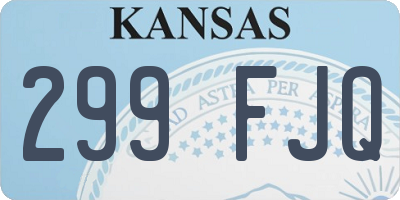 KS license plate 299FJQ