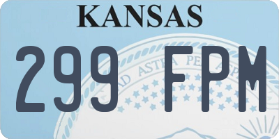 KS license plate 299FPM