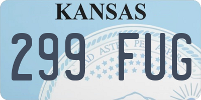KS license plate 299FUG
