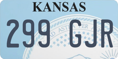 KS license plate 299GJR