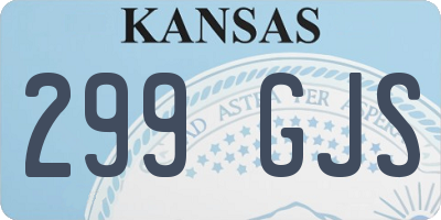 KS license plate 299GJS