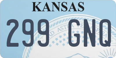 KS license plate 299GNQ