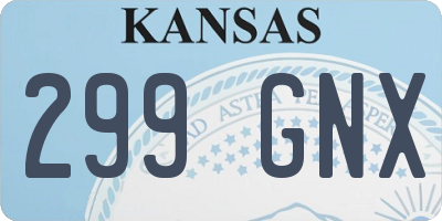 KS license plate 299GNX