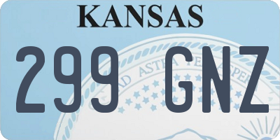 KS license plate 299GNZ