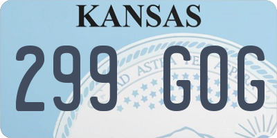 KS license plate 299GOG