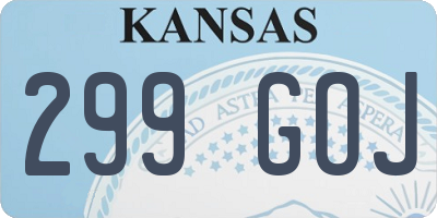 KS license plate 299GOJ