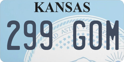 KS license plate 299GOM