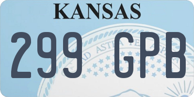 KS license plate 299GPB