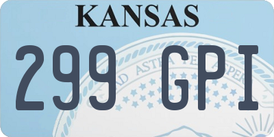 KS license plate 299GPI
