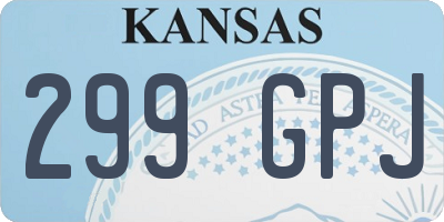 KS license plate 299GPJ