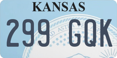 KS license plate 299GQK