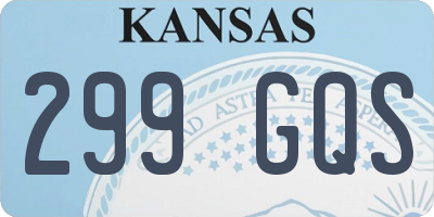KS license plate 299GQS